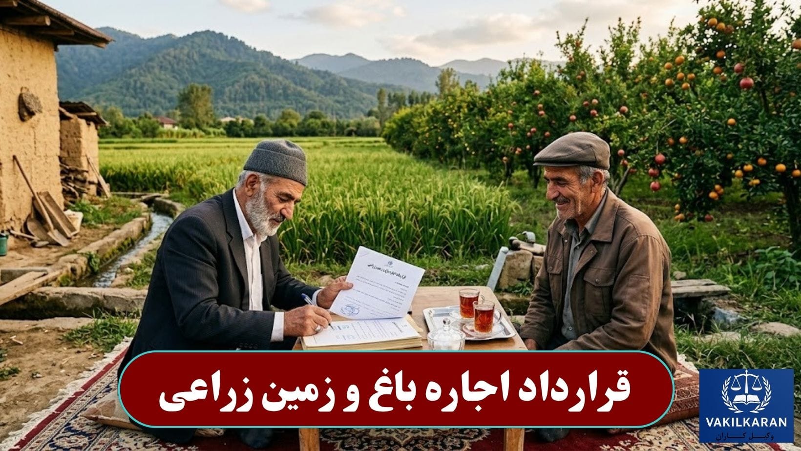 قرارداد اجاره باغ و زمین زراعی
