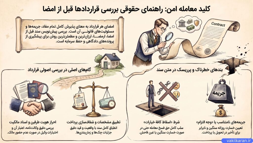 نحوه بررسی اصولی قراردادهای خرید و فروش