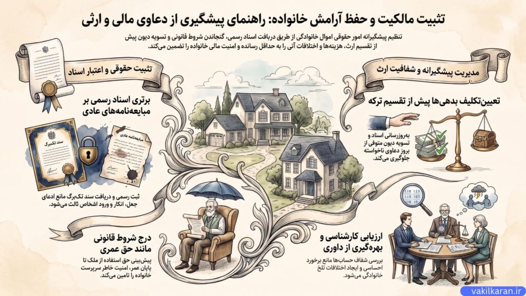 مدیریت پیشگیرانه پروندههای مالی و ارثی خانواده