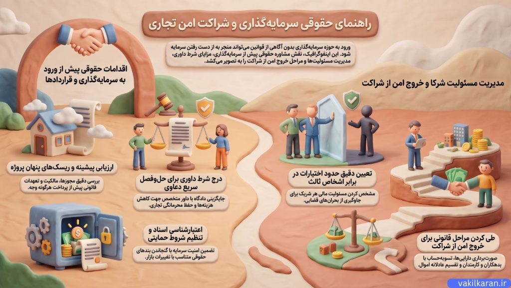 اهمیت مشاوره حقوقی پیش از هرگونه سرمایهگذاری تجاری