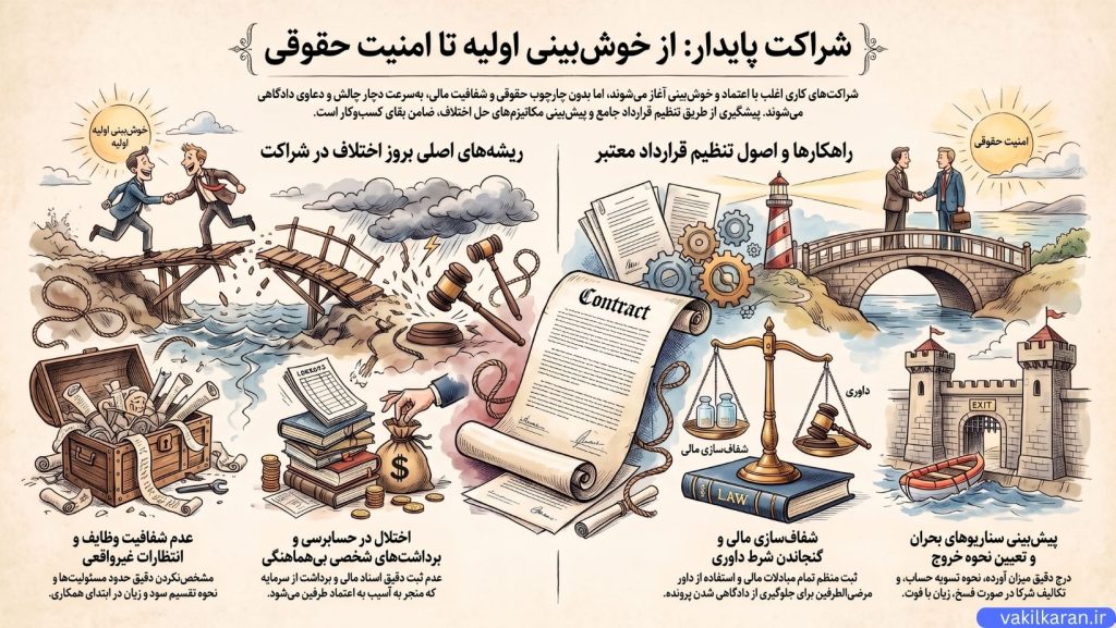 مدیریت حقوقی شراکت و گامهای عملی برای خروج امن از آن