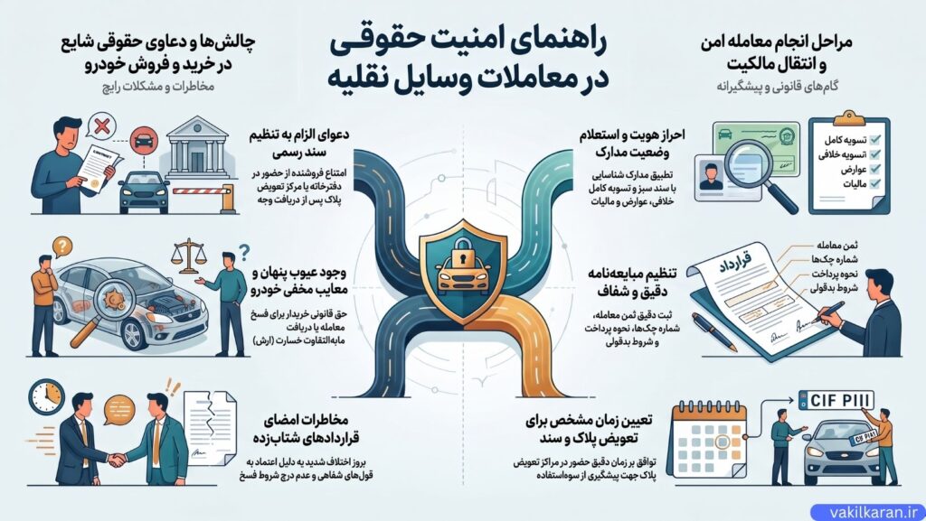 بررسی دعاوی ناشی از خرید و فروش خودرو