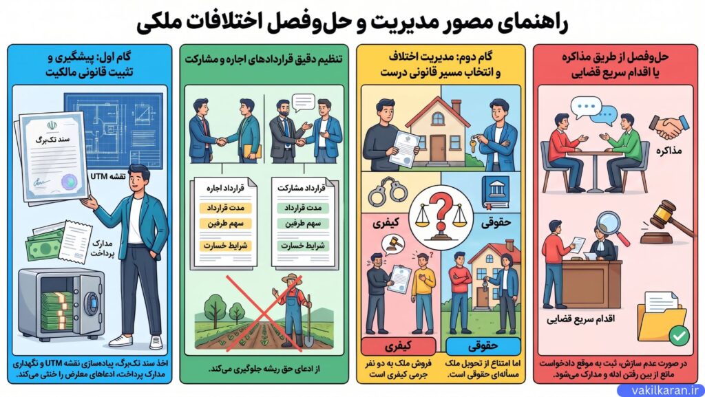 راهکارهای پیشگیرانه برای حفظ مالکیت اراضی